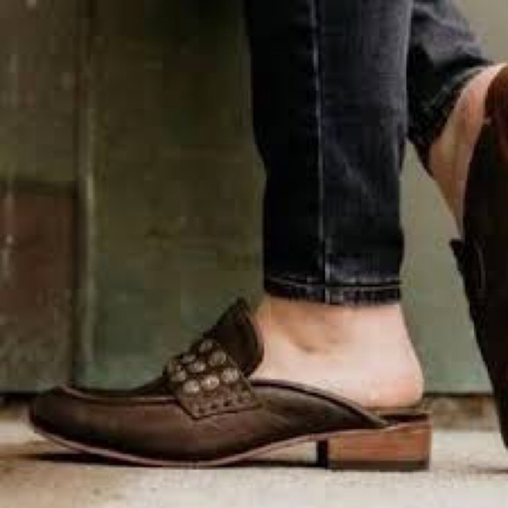 Freebird by Steven Dark Brown Studded Loafers